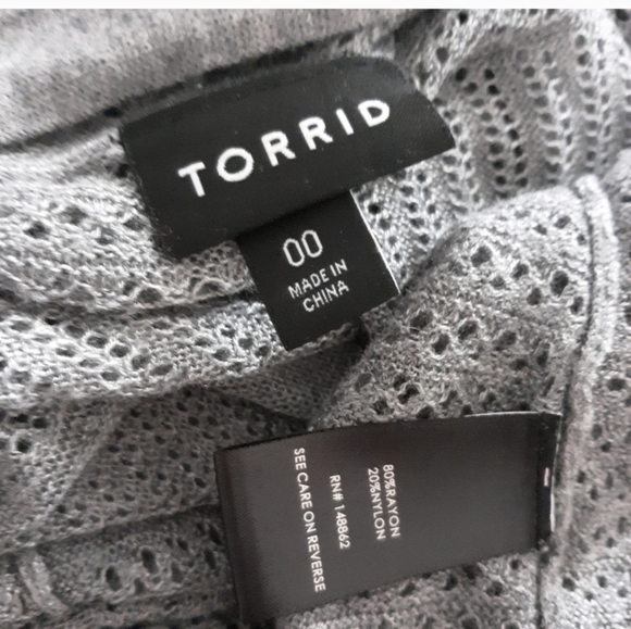 Torrid Open Knit Duster size 00 - Picture 2 of 14